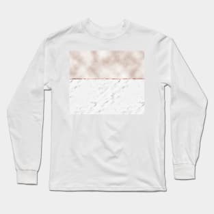 Gentle blossom rose gold and marble Long Sleeve T-Shirt